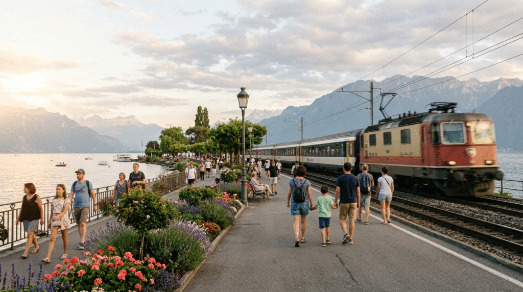 Switzerland travel places to visit with scenic Alps, lakes and charming villages